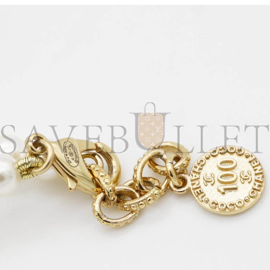 Ch*el vintage extra long pearls trio cc logo coco strands versatile necklace 3427223210282